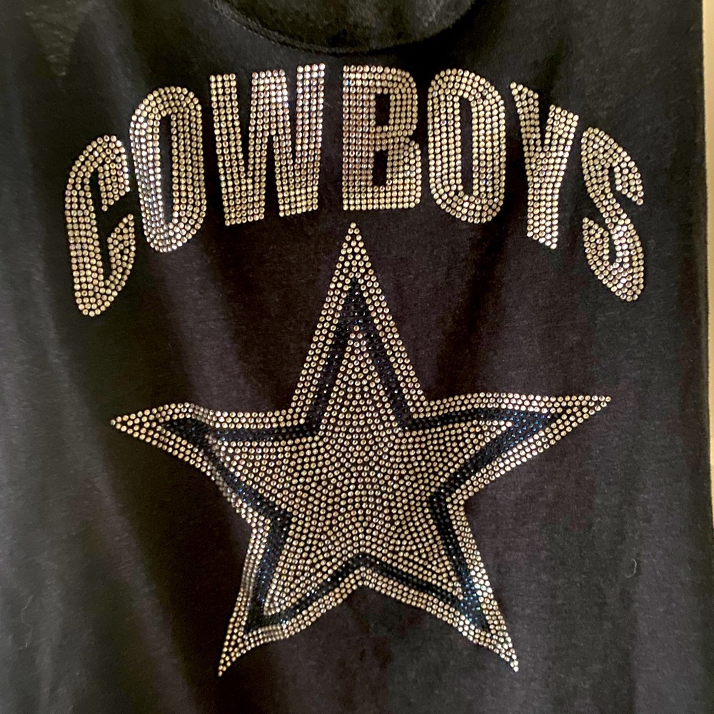 Bling Cowboys Star Ladies Tank Top